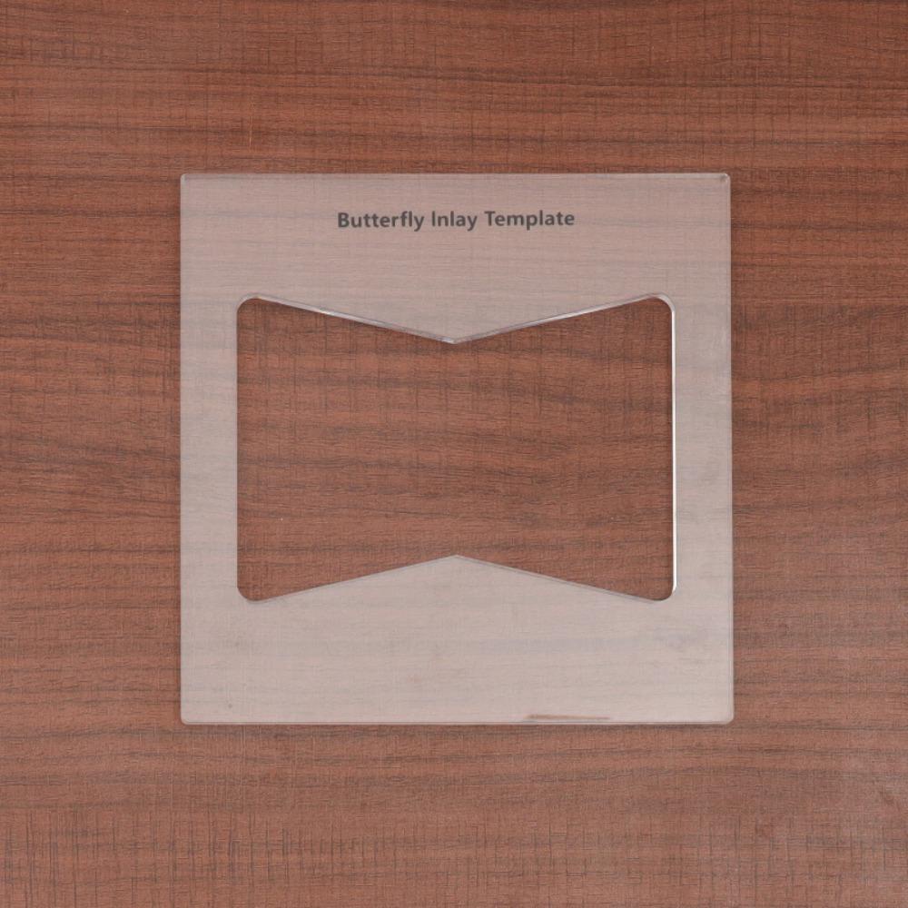 Lanfy Butterfly Inlay Template Scribing Alat Ukur Tukang Kayu Bushing Template Bowtie Kunci Woodworking Alat Dasi Kupu Kupu Penguasa Coretan Sambungan