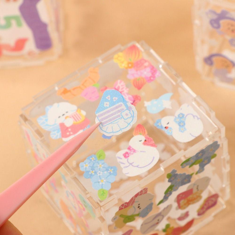 Lanfy DIY Ornamen Set Kawaii Akrilik Mainan Anak Sekolah Alat Tulis Siswa Idol Photocard Holder