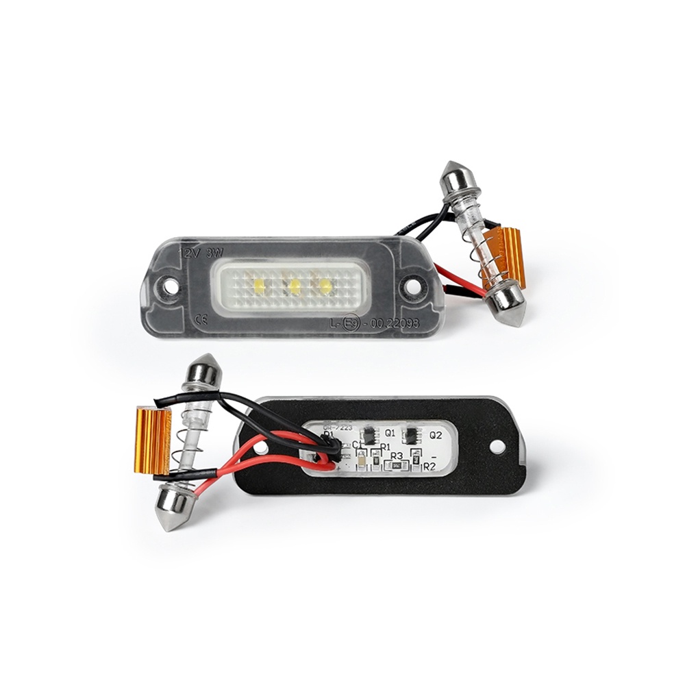 2pcswhite Lampu Plat Nomor Plat LED Lampu Untuk Mercedes Benz W163 W164 X164 W251 V251 ML280 320 420 GL350 500 550 AMG