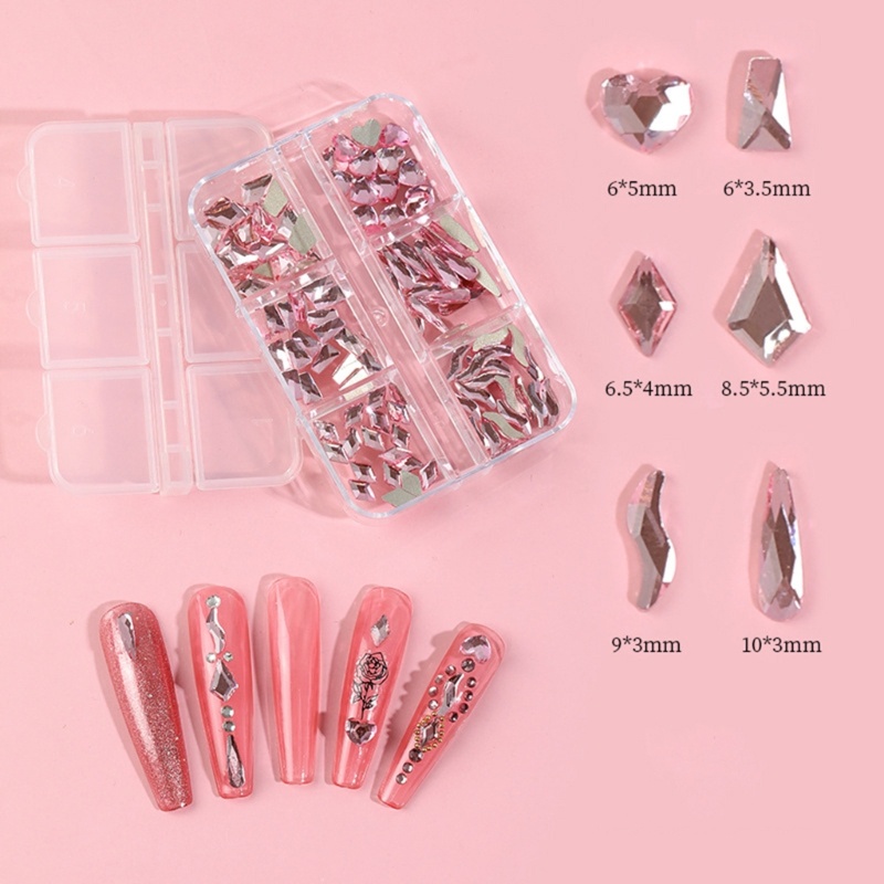 Siy Nail Art Rhinestones Kristal Kuku Bening Permata Kuku Untuk Manicure Nail Art Decor