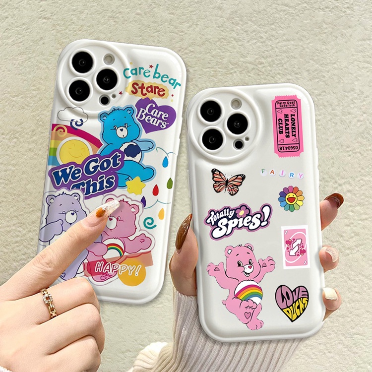 IPHONE Gelembung Casing Ponsel Untuk Iphone14 13 11 12 Pro Max Xs Max XR 7 8 6 6s Plus case care bears air cushion Cover