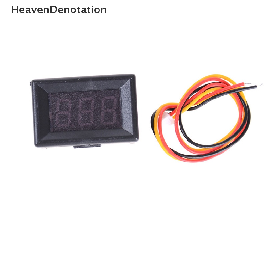 [HeavenDenotation] Dc 0-100V LED Mini Digital Voltmeter Volt Meter Pengukur Tegangan Panel Meter 3kabel HDV