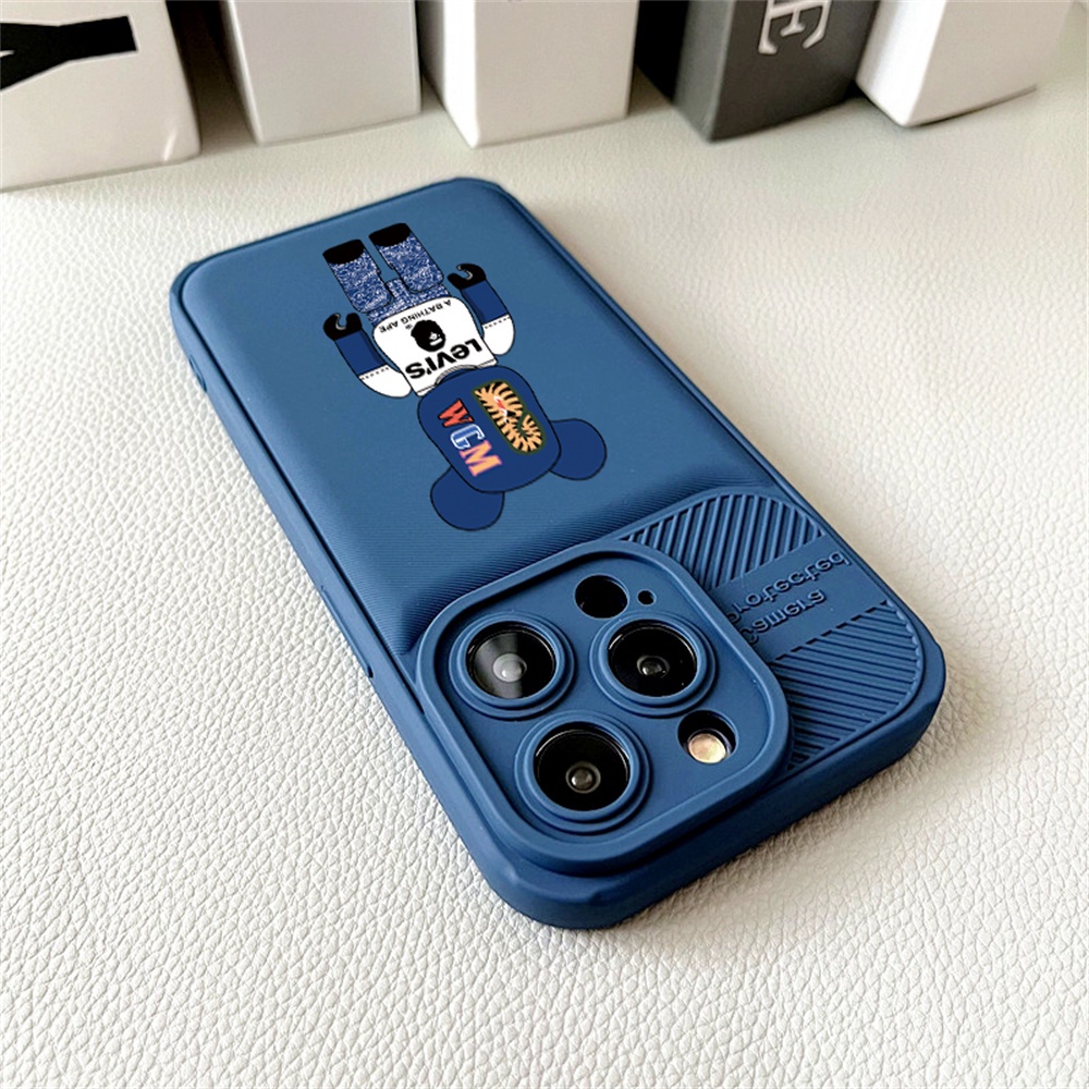 Casing Samsung A14 A13 A12 A04 A04E A04S A23 A20S A32 A50 A50S A30S A71 J7 Prime J7 PRO Bearbrick Serat Karbon Cross Grain Phone Cover