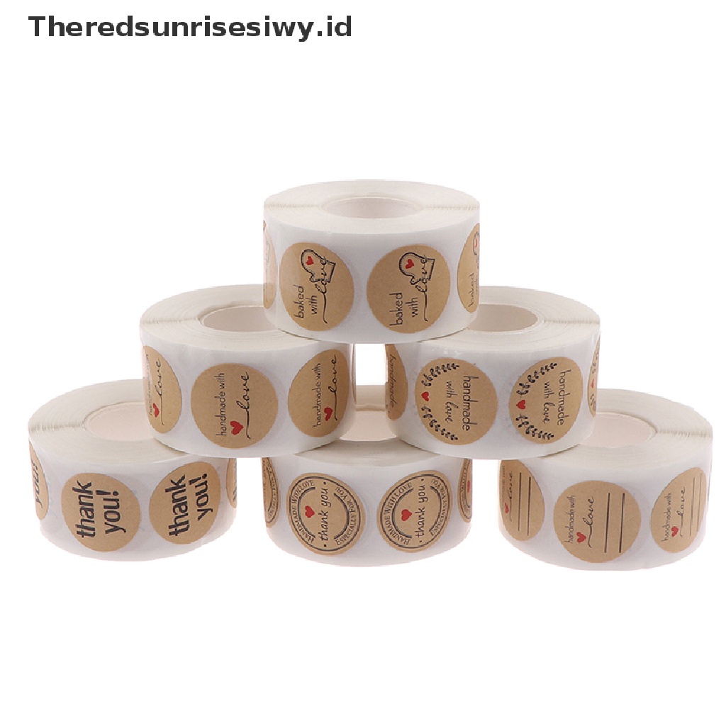 # Kado Mom &amp; PAPA DIY # 500pcs/roll Stiker Thank You Untuk seal label scrapbooking e Dekorasi X~