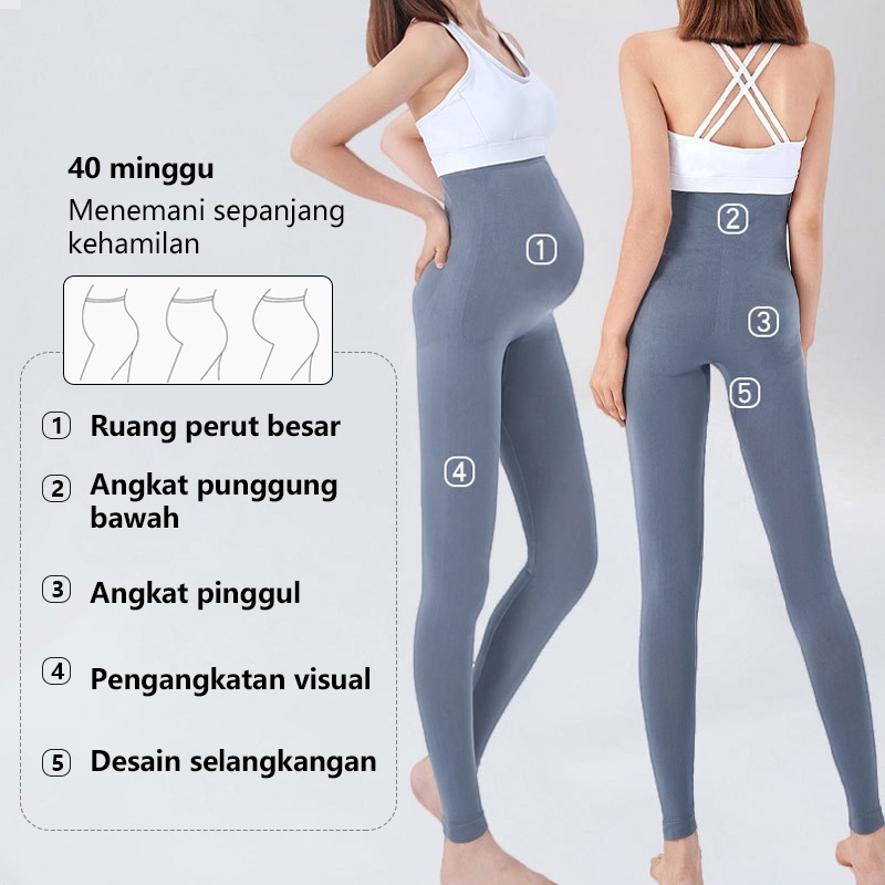 Wanita Hamil Bagian Panjang Celana Hiu Ukuran Besar Celana Penyangga Perut Olahraga Yoga Nyaman Tinggi Elastis Perut Penyangga Celana Legging Kehamilan Barbie 3015