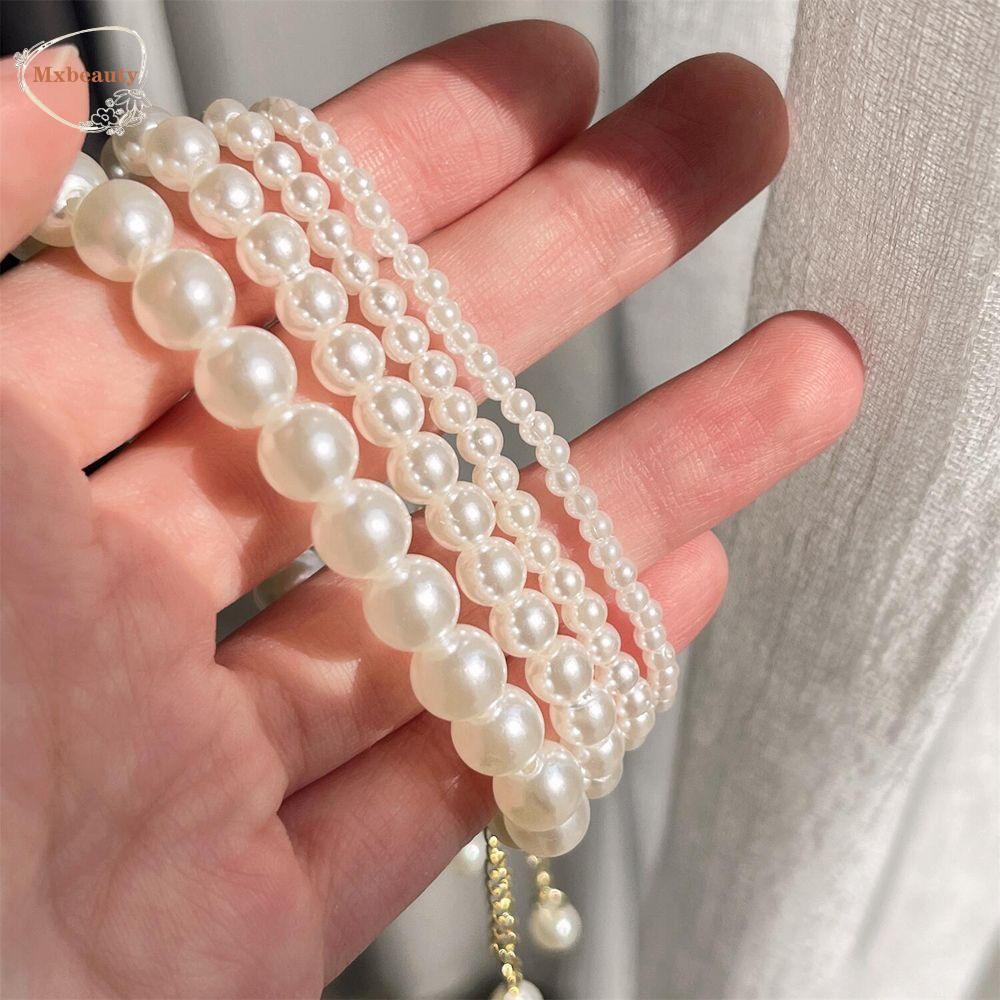 Mxbeauty Gelang Wanita Trendi Ins Rantai Untuk Perempuan Rumbai Temperamen Mutiara Bangles