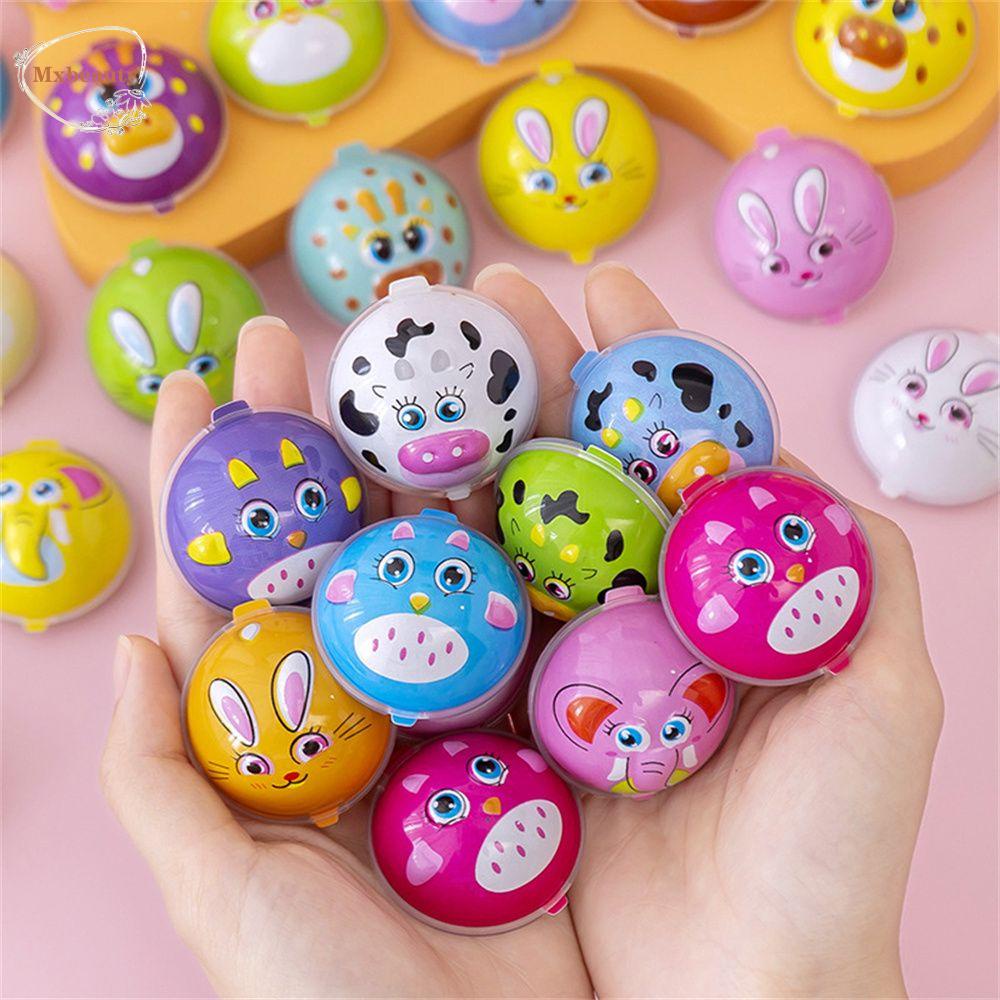 Mxbeauty Pull Back Animal Car Hadiah Ulang Tahun 10Pcs Model Mobil 4roda Kendaraan Mainan Balita Anak Inersia Car Toy