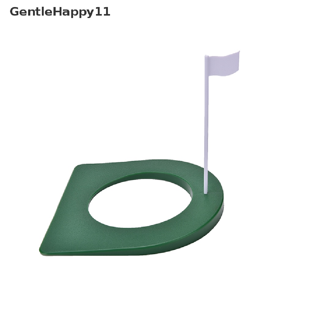 Gentlehappy GOLF In/Outdoor Regulation Putg Cup Hole Putter Latihan Trainer Aid Bendera WF id