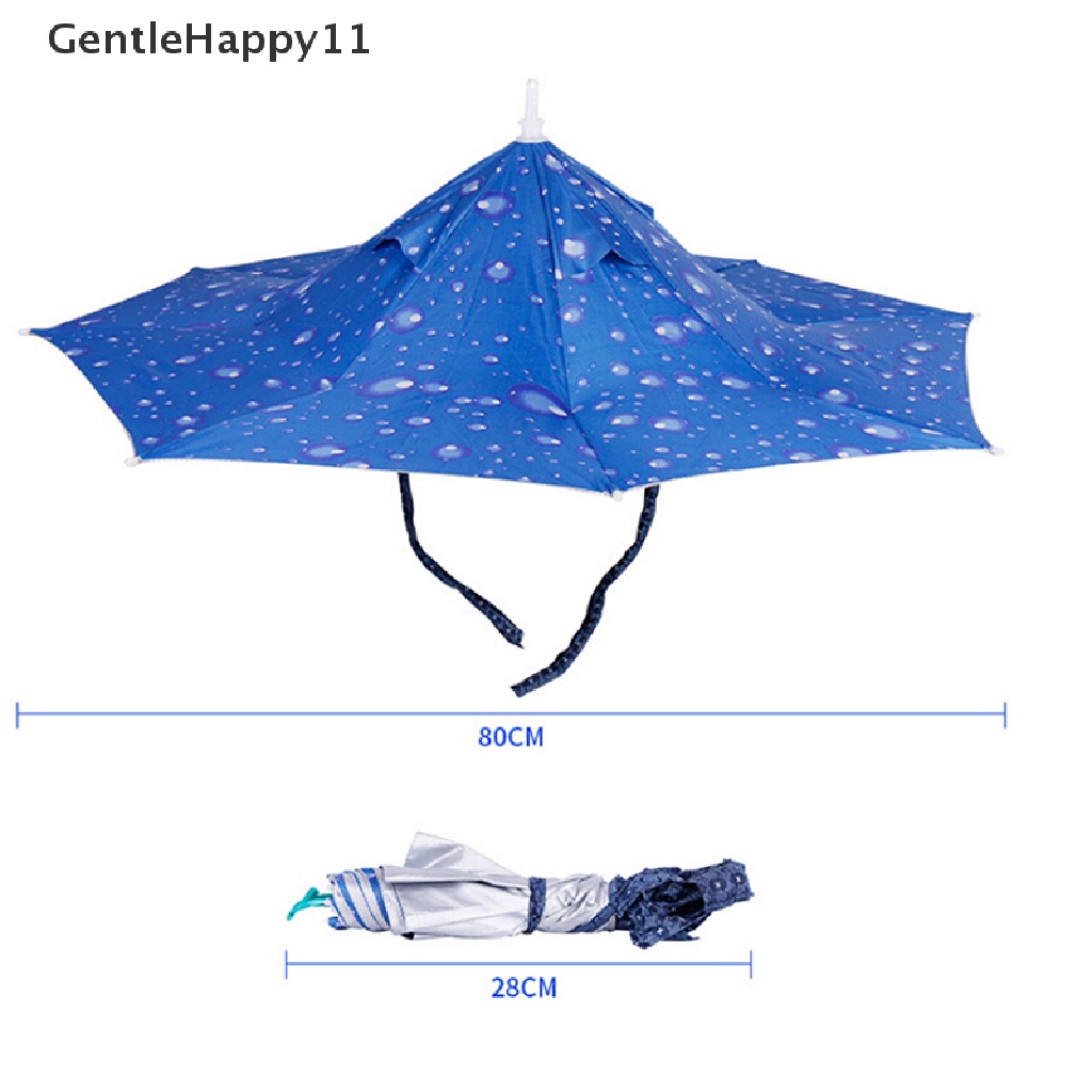 Gentlehappy 1PC Topi Payung Kepala Lipat Perlengkapan Hujan Topi Pancing Hiasan Kepala Umbrella Fishing id