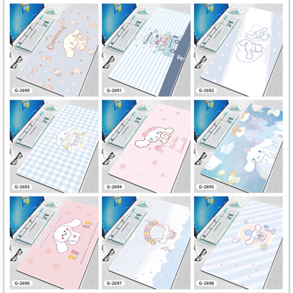 Alas Mouse Anjing Telinga Besar Alas Mouse Anjing Bertelinga Panjang Bantal Meja Permainan Kantor Bantal Keyboard Bantal Meja Super Besar Non - Slip Lock Edge Mouse Pad