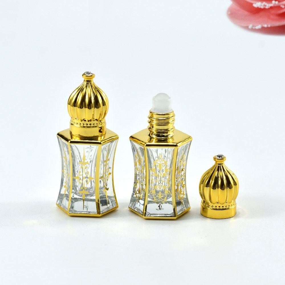 POPULAR Populer 2Pcs Roller Botol Wadah Isi Ulang Gold 7ML Kosong