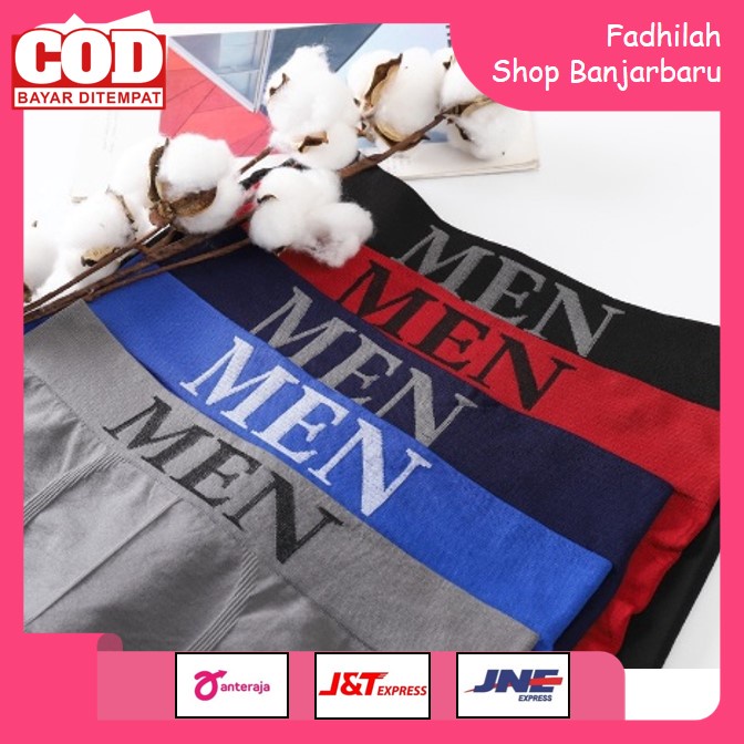 CELANA BOXER PRIA KOLOR PENDEK POLOS COWOK UNDERWEAR CAWAT MAN DALEMAN SEMPAK IMPORT MURAH | FADHILAH SHOP BJB