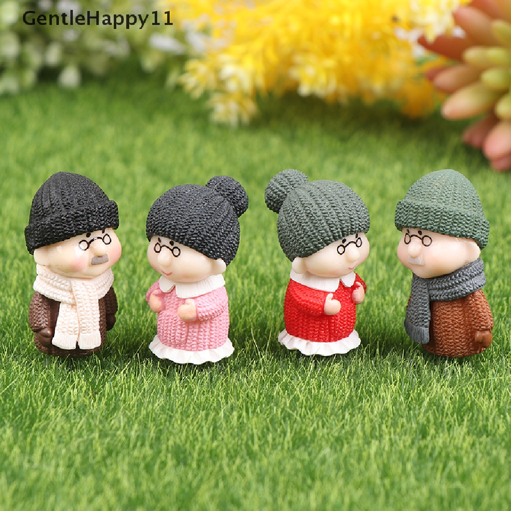 Gentlehappy Mini Couple Figure Nenek Kakek Sweety Lovers Pasangan Ornamen Untuk Peri Gard id
