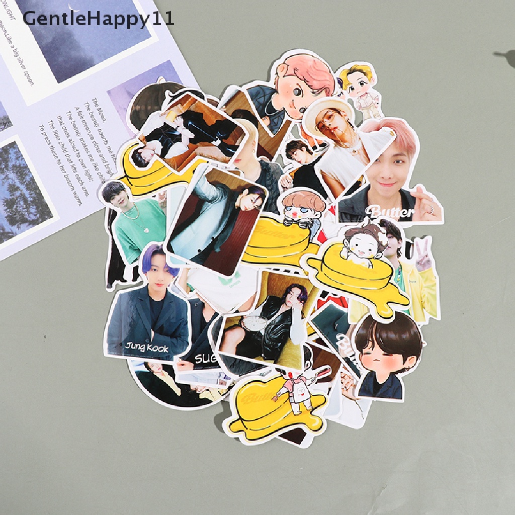 Gentlehappy 60Pcs Korea Bangtan Boys BTS Sticker Koper Telepon Notebook Alat Tulis Stiker id