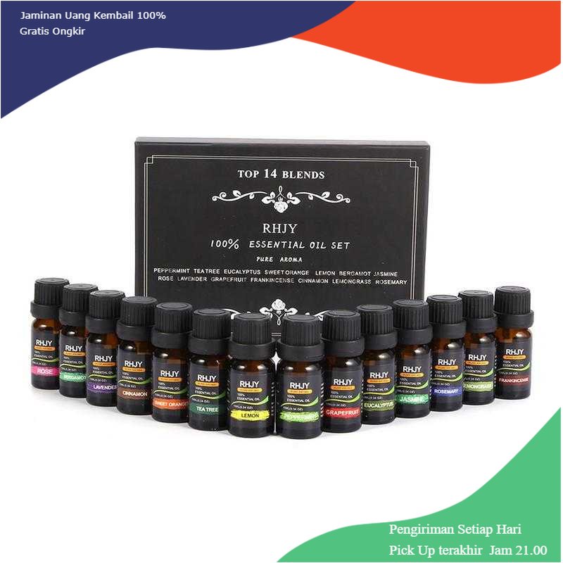 TD - RTG Firstsun Set Essential Oils Minyak Aromatherapy 10ml 14 PCS - RH-14