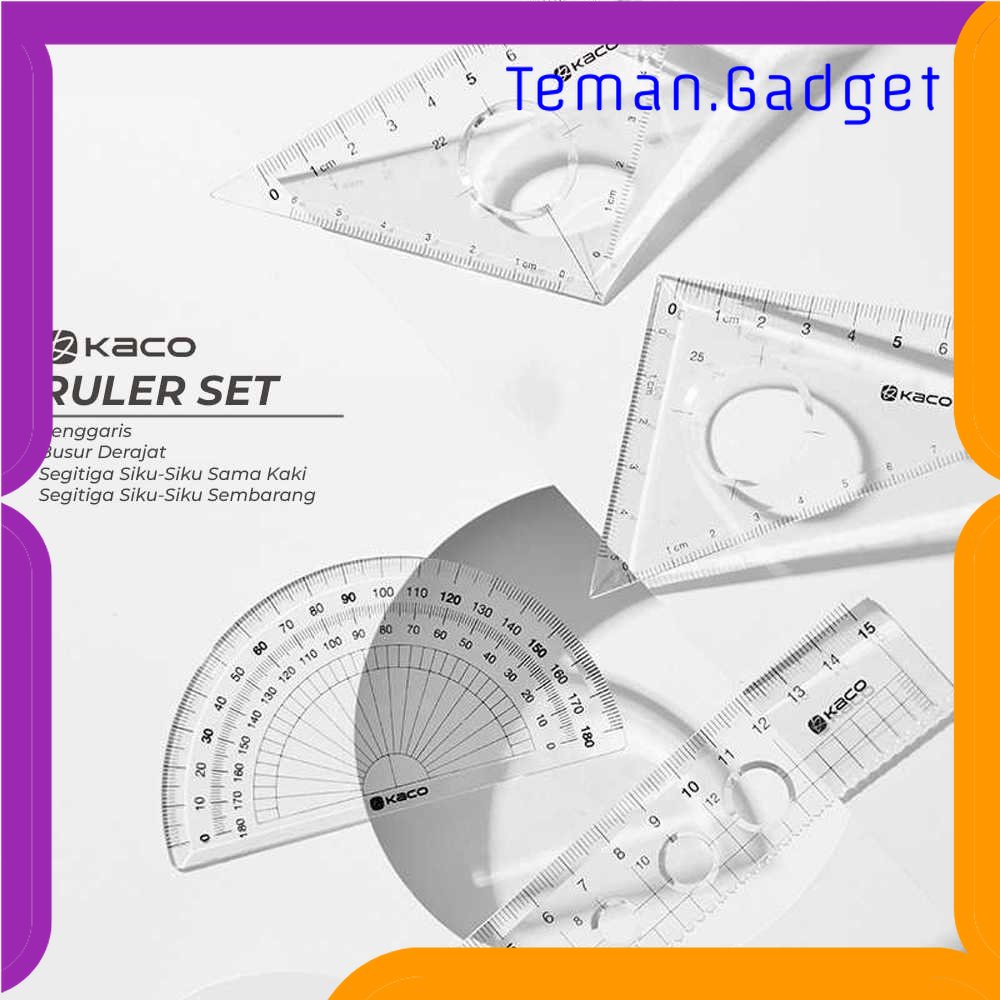 TG - ATK KACO Right Choice Set Penggaris Ruler Set 4 Pcs - K1427