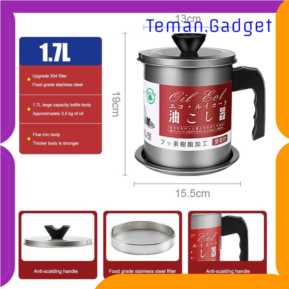 TG - DPR HEALTH Tempat Saringan Minyak Oil Strainer Pot Stainless 1.7L - G2103
