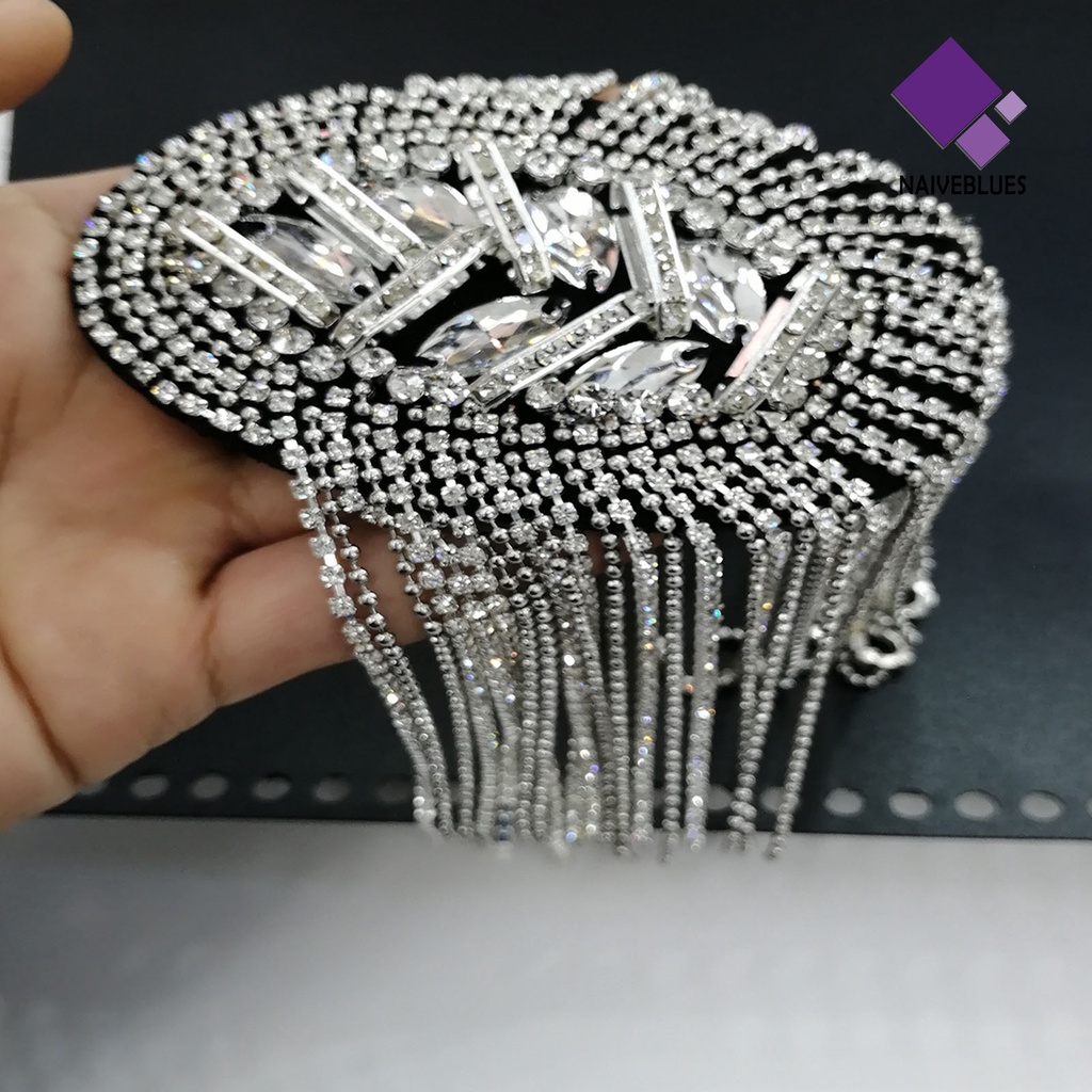 &lt; Naiveblues &gt; Bros Bahu Jumbai Berlian Imitasi Perhiasan Handmade Shiny Clothes Decor