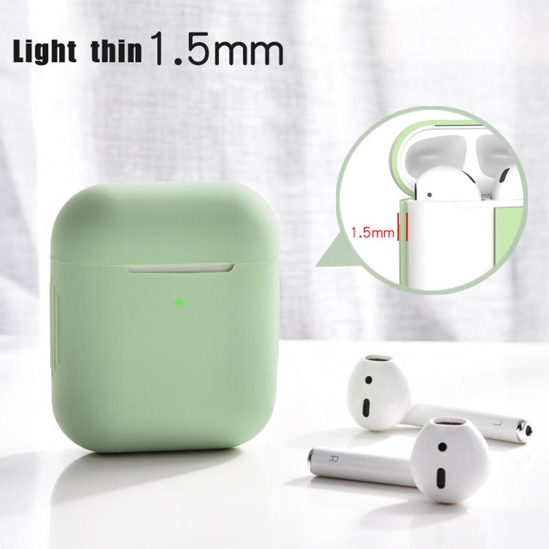 12warna Soft Case Pelindung Silikon Untuk Apple Airpods1 2 Case Air Pods Case Headphone Lengan Untuk Airpod1 2 Case