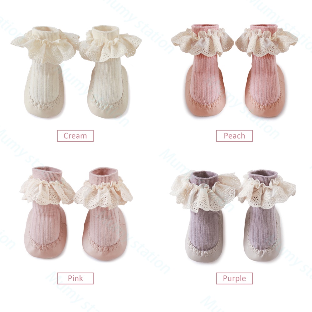 Mumystation Sepatu Bayi Prewalker Antislip Anak Perempuan Sepatu Sandal Kaos Kaki Bayi