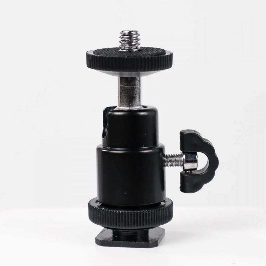 Dudukan Kamera Kepala Tripod Ball Head Hot Shoe