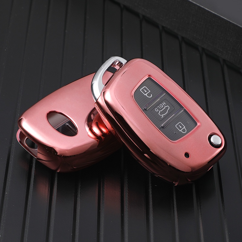 Mobil 3tombol Key Case Cover Untuk Hyundai Tucson I40 I20 I10 IX35 IX45 Creta Santa Fe Cover Keyless Fob Aksesoris