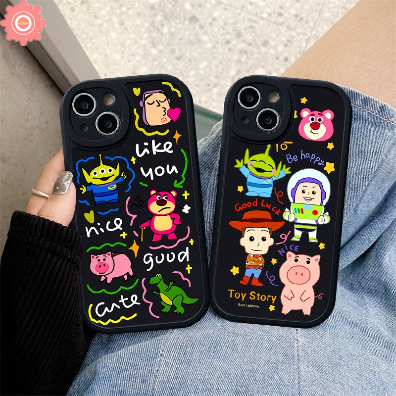 Casing Toy Story Alien Lucu Vivo Y36 Y16 Y20 Y22 Y02 Y21 Y15s Y11 Y12 Y35 Y15 V25E Y91 Y30 Y17 Y33s Y21s Y91C V25 Y15A Y20s V23 Y31 Y51 Y21A Y20i Y22s Y12i Strawberry Bear Case