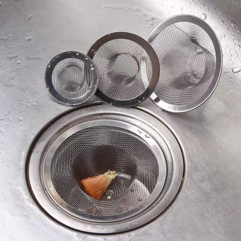 Saringan Jaring Saringan Saluran Air Wastafel Dapur Stainless Steel/Floor Drain Strainer Kamar Mandi Hair Catcher Aksesoris