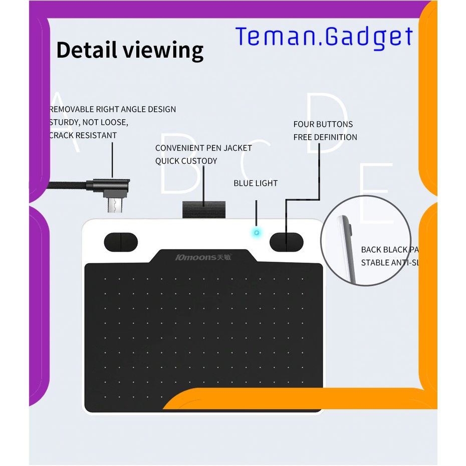 TG - KMP 10moons Graphics Digital Drawing Tablet 6 Inch with Stylus Pen - T503