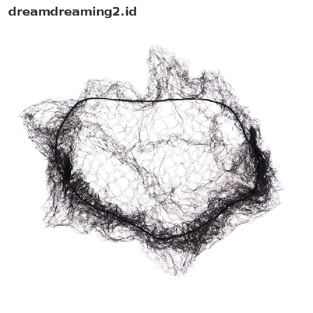 (dream) 100x Jaring Rambut Invisible Hitam Pinggiran Elastis Mesh Hairnet Stretch Hairnet Penutup//