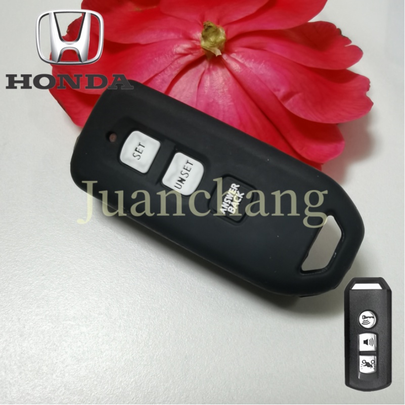 3tombol Silica Gel Key Case Remote Cover Fob Dengan Gantungan Kunci Untuk Honda Vario 125-gry Monkey PCX125 PCX150 PCX153 Batok Pelindung Motor