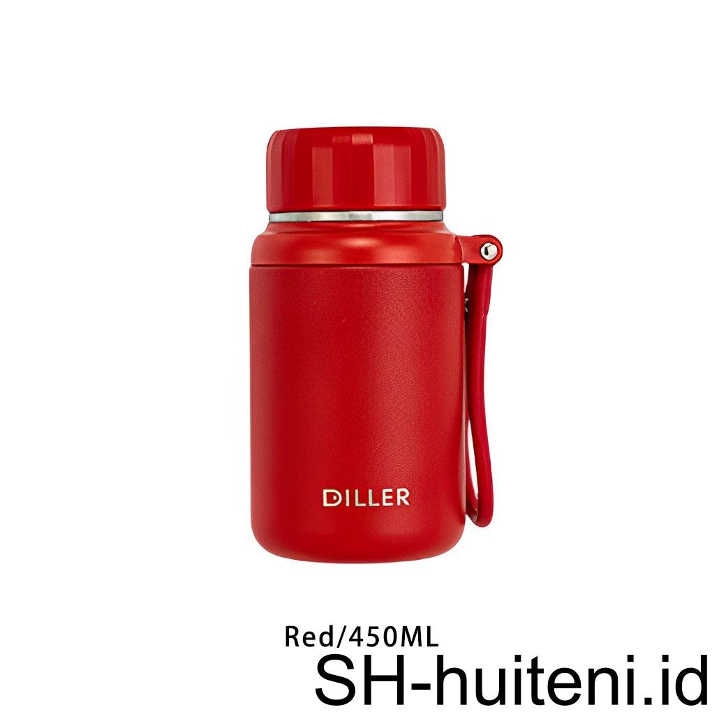 Stainless Steel Vacuum Warna Solid Mulut Lebar Dapat Dicuci Pengganti Isolasi Perjalanan Rumah Vakum Botol Air Flask
