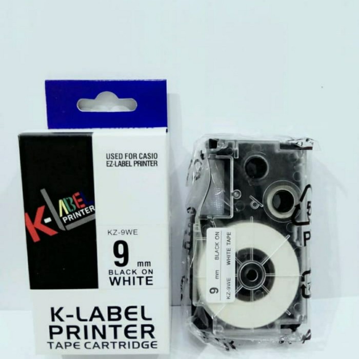 

K LABEL Printer 9mm - use Compatible Casio EZ Label Tape 9mm - Putih