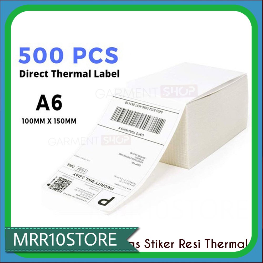 

Kertas Label Print Resi JOB Thermal Stiker Tempel 100x150 mm Isi 500 pcs