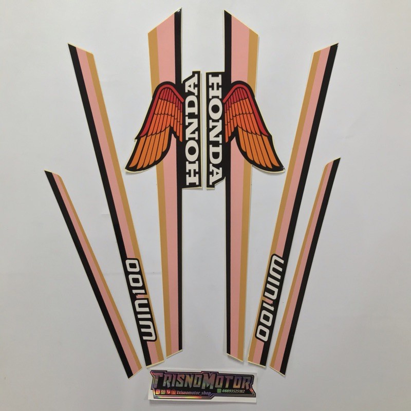 Sticker list body Honda WIN 100 list stiker win 100 custom