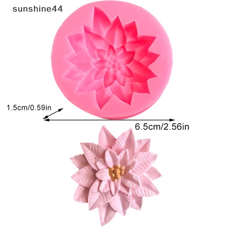 Sunshine 3D Bunga DIY Cetakan Fondant Silikon Alat Dekorasi Kue Cetakan Coklat ID