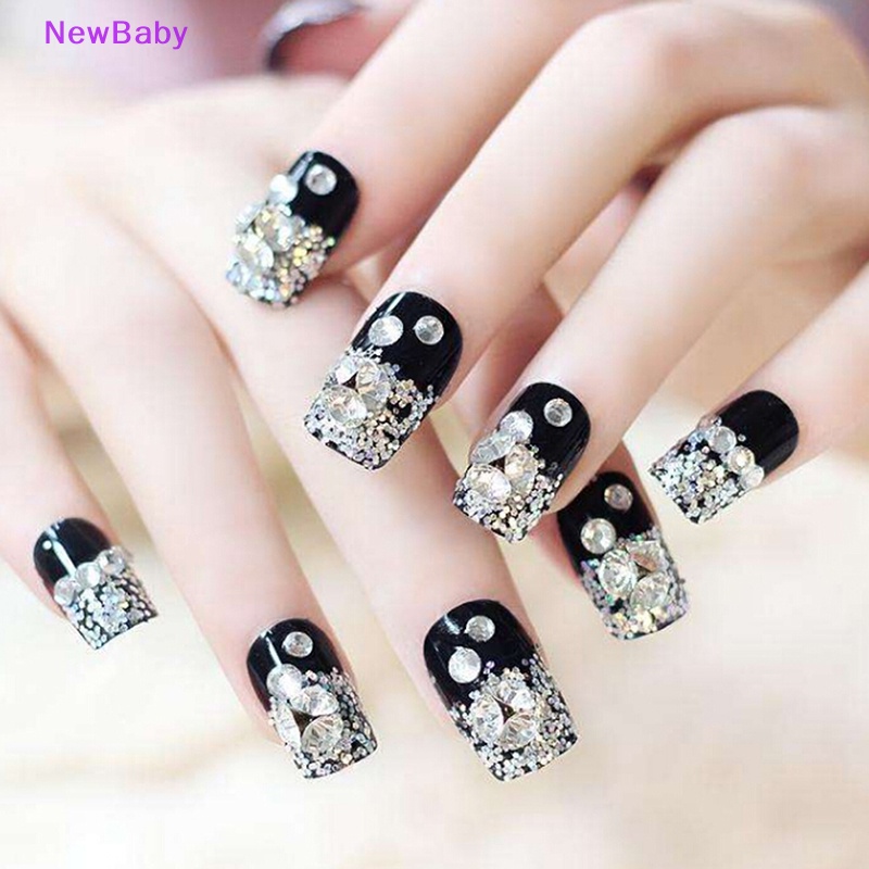 Newbaby 2000pcs 3D Mix Acrylic Nail Art Tips Kuku Berlian Imitasi Wanita DIY Manicure Tools ID