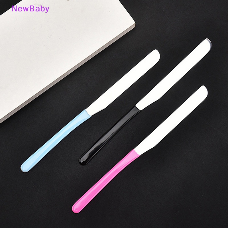 Newbaby 1Pc Alat Spatula Pencampur Make Up Kosmetik Bahan Stainless Steel Untuk Kuku Palet ID