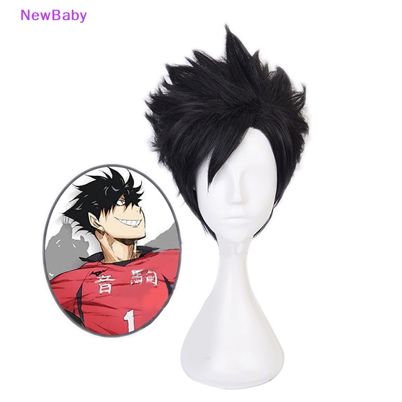 Newbaby Anime Haikyuu Kuroo Tetsurou Cosplay Wig Kostum Main Wig Rambut Hitam ID