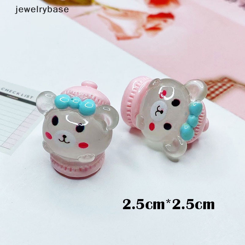 [jewelrybase] 1pc Bercahaya Kartun Kelinci/Beruang Microlandscape Sukulen DIY Hias Butik