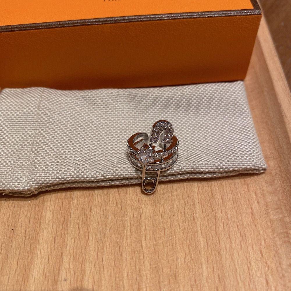 Mxbeauty Klip Kertas Gaya Anting-Anting Perak Trendi Emas Mencegah Alergi Pin Geometirc Indah Mengkilap Sederhana Gaya Korea Telinga Manset