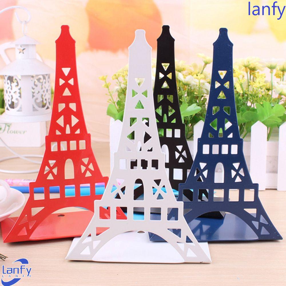 Lanfy bookend Menara Besi bookend Desk Organizer Desktop Storage Alat Tulis Rak Baca