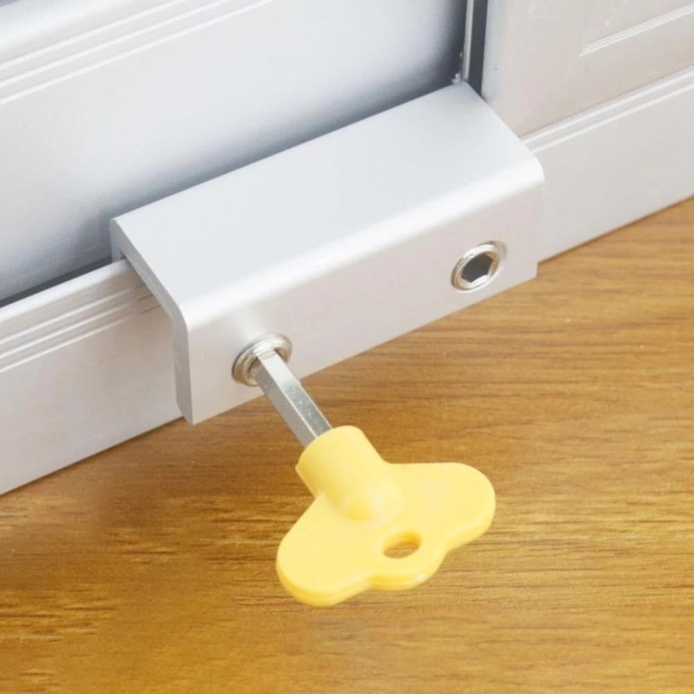 [Elegan] Kunci Sliding Jendela Hardware Safety Door Stopper Kunci Anti Maling Kunci Pintu Kunci Pengaman