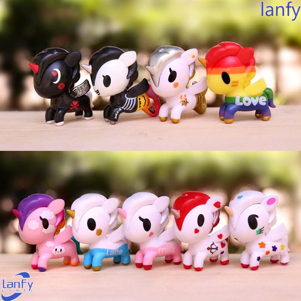 Lanfy Unicorn Kuda Boneka Kartun Anak Ornamen DIY Kerajinan Pony Anak Hadiah Bayi Menemani Mainan