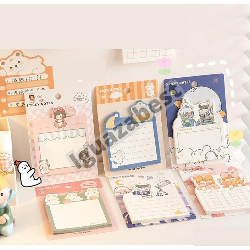 Sticky Note Karakter Kertas Memo 40 Halaman Karakter Lucu