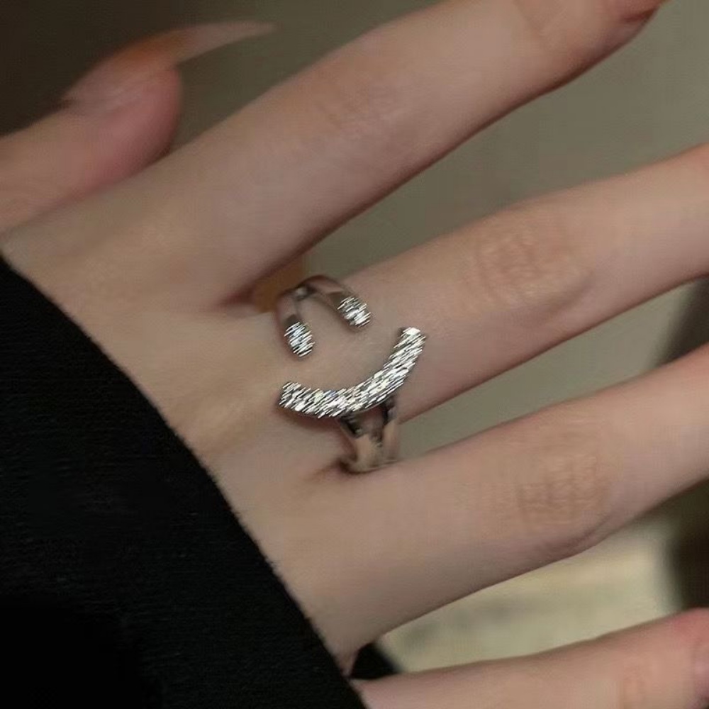 Deartiara Cinta Cross Zirkon Cincin Untuk Perempuan Ins Desain Kecil Cahaya Mewah Jari Telunjuk Cincin Pembukaan Indah Cincin Yang Dapat Disesuaikan