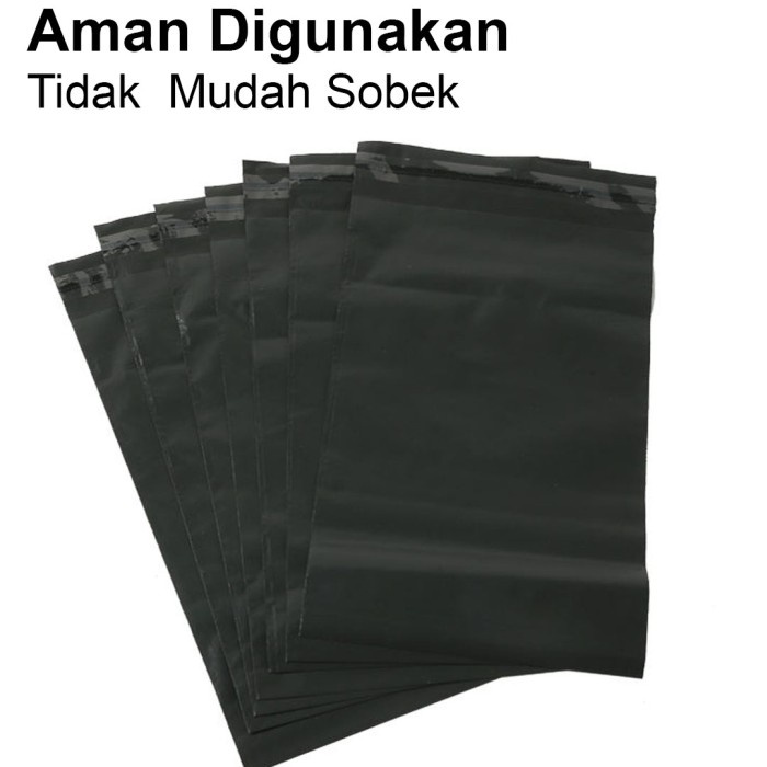 Plastik Polymailer Plastik Packing Polymailer EKONOMIS 15x25 cm Hitam