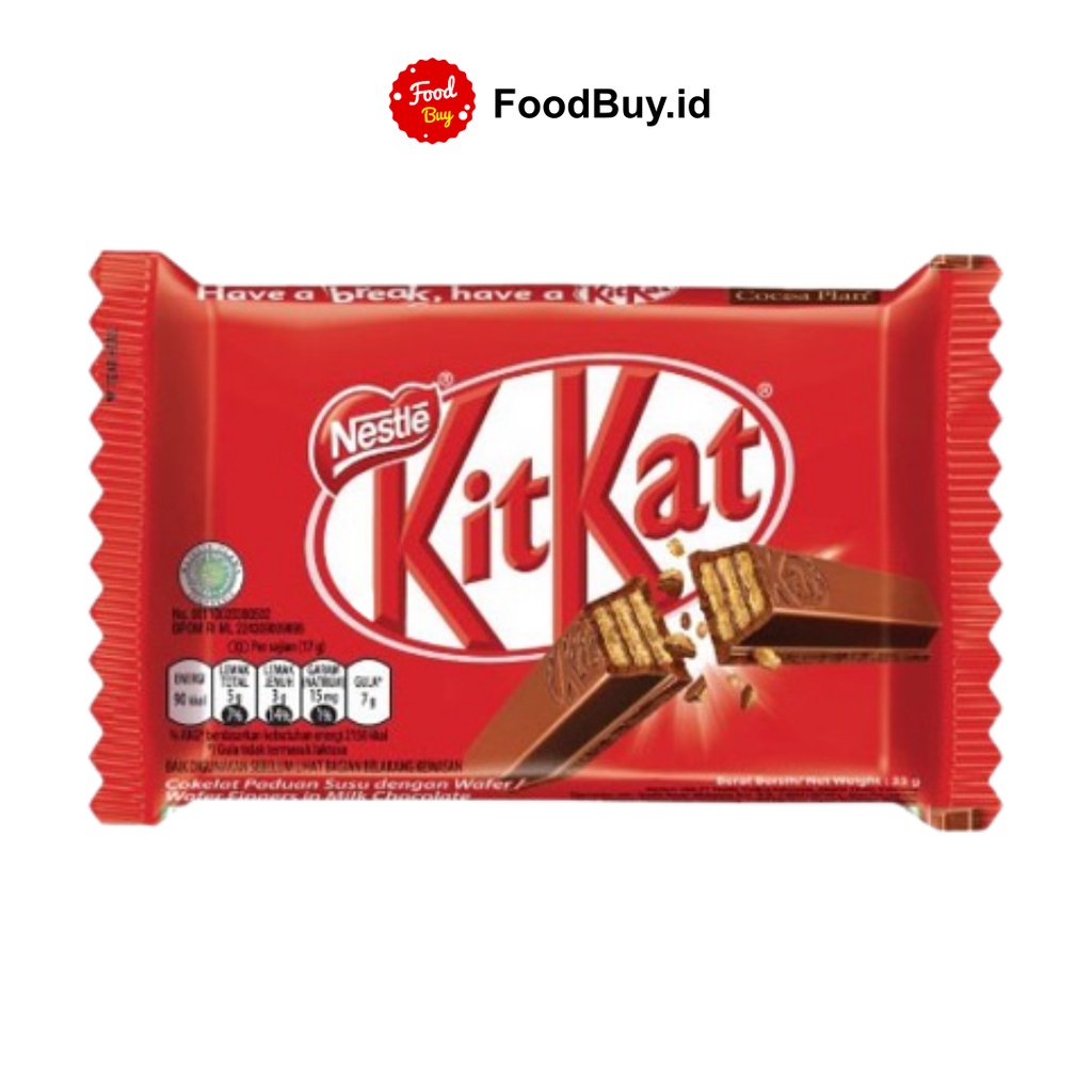 

Nestle Kitkat 4F Wafer Cokelat Susu 35 gr