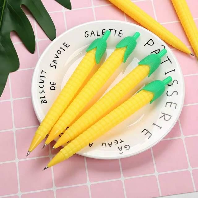 

1pc Pensil Tulis Mekanik Jagung Wortel Pensil Cetek Corn Carrot Kaktus - Jagung