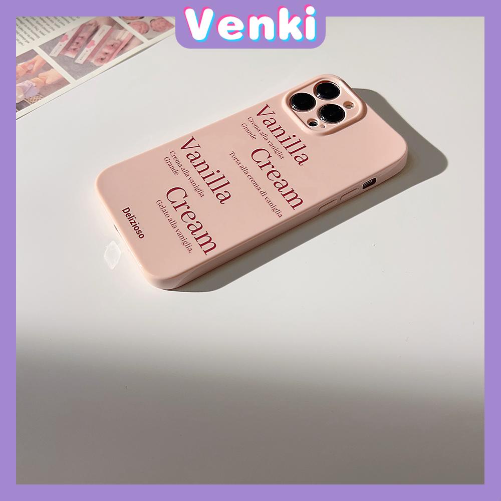 VENKI - For iPhone 11 iPhone Case Pink Glossy Film TPU Soft Case Shockproof Phase Cover Protection Pink Letters Compatible with iPhone 14 13 Pro max 12 Pro Max xr xs max 7 8Plus